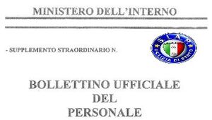 Bollettino Ufficiale: Definizione dell\'ordinamento e delle competenze Ispettorato Scuole della Polizia di Stato