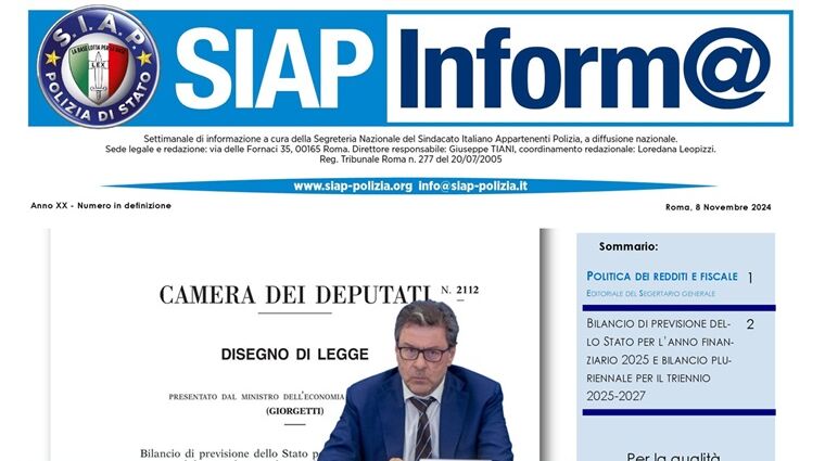 SIAPInform@8Novembre2024 - Speciale DDL Bilancio