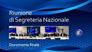 Riunione di Segreteria Nazionale - Documento finale